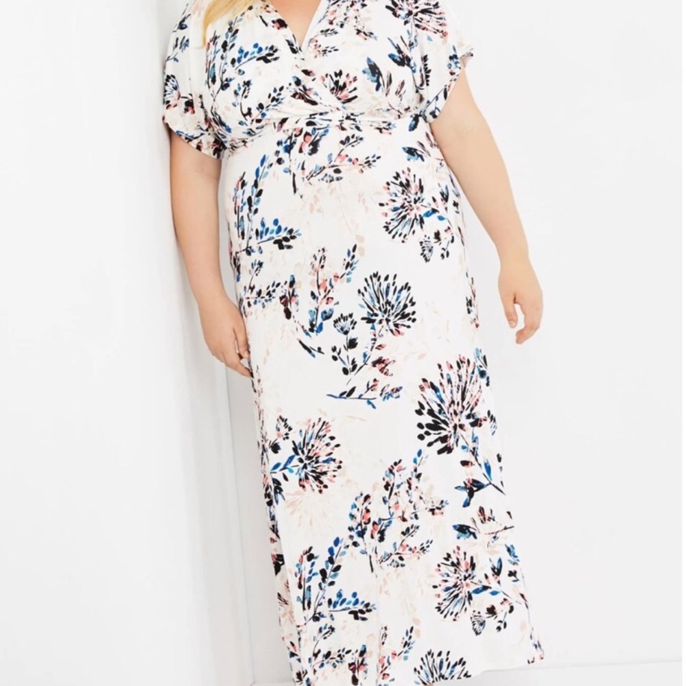 Motherhood maternity nursing ankle length dress
